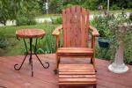 Handmade Deck and Patio Rocking Chair and Table Set, with Footstool: (3 Piece Set)